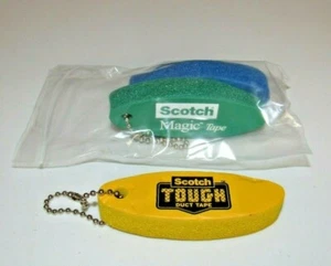 FLOATING FOAM KEY CHAIN KEY RING SCOTCH TAPE BOAT ADVERTISING SET OF 3 - Picture 1 of 4