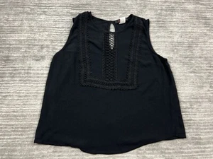 Lorena Rose Top Womens XL Black Rayon Sleeveless Casual - Picture 1 of 10