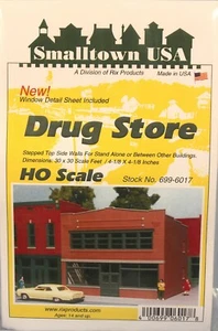 Rix Smalltown USA HO/HOn3 Scale Drug Store (6017) - Picture 1 of 1