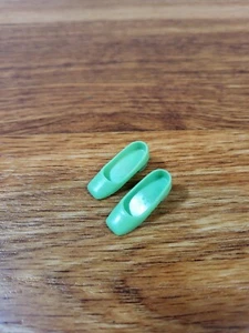 Vintage Barbie Green Square Toe Heels Shoes Korea - Picture 1 of 2