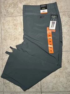 Eddie Bauer Women’s Ripstop Stretch Capri With Storm Repel, Gray, Size 16 - Picture 1 of 3