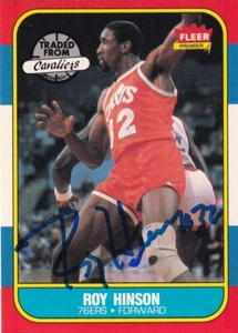 1986 Fleer Roy Hinson Philadelphia 76ers RARE SIGNED CARD AUTOGRAPHED - Picture 1 of 1