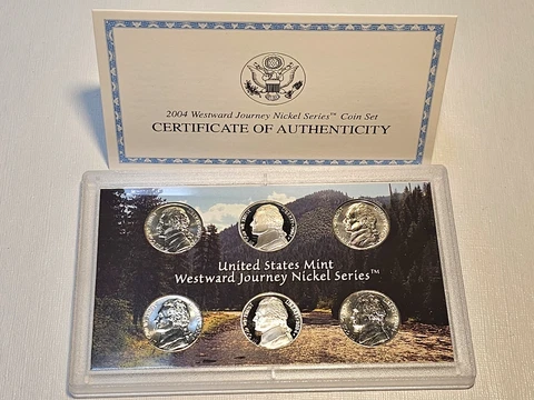 2004 United States Mint Westward Journey Nickel Series  Proof Set Certificated Cover