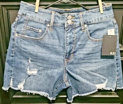 New Energie Womens Juniors Cut Off Fringe Jean Shorts Size 11 - Image 1 of 2