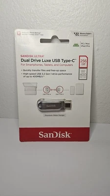 SanDisk 256GB Ultra Dual Drive Luxe USB Type-C Flash Drive - SDDDC4-256G-G46 - Image 1 of 3