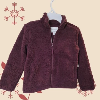 Girls Boys Jacket-Sherpa Fleece Jacket By Amazon Essentia - Size 6-7 Yrs - BNWT  - Image 1 of 4
