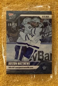 2024-25 NHL TOPPS NOWยฎ Sticker #160 ๐ Auston Matthews ๐ Leafs BLUE ๐ง ICE 9/10 - Picture 1 of 8