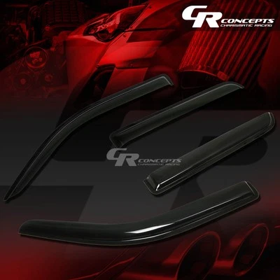 VISERA VENTANA TINTE HUMO VENTILACIÓN CORTINA DE LLUVIA PARA FORD F150 2009-2014 SUPER DOBLE CABINA Foto 1 de 4