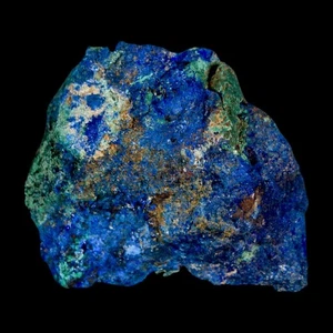 1.9" Rough Azurite Crystals And Malachite Mineral Specimen Tiznit Morocco - Picture 1 of 7