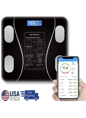 Báscula inteligente para peso corporal IMC Bluetooth Báscula de grasa corporal Báscula digital de baño Foto 1 de 4