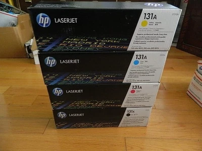 GENUINE SET 4 HP TONERS CF210X CF211A CF212A CF213A 200 M251 MFP 276 131A 131X - Image 1 of 3