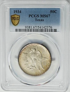 1934 Texas Half 50c MS67 Secure PCGS 950596-57 - Picture 1 of 3