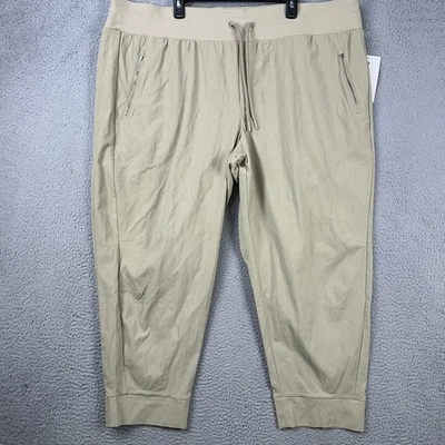 Pantalones de chándal Athleta Trekkie North para mujer 26 color tostado claro cordón elástico NUEVO Foto 1 de 4