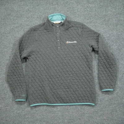 Sudadera Orvis Para Hombre Mediana Gris Azul Pullover Chaqueta a Presión Exterior Foto 1 de 4