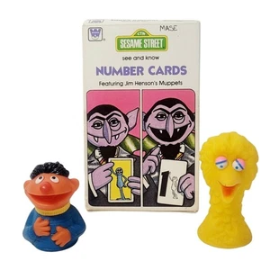 LOTE de 3 tarjetas de colección Sesame Street Hong Kong marioneta de dedo Big Bird Ernie 1978 - Imagen 1 de 8