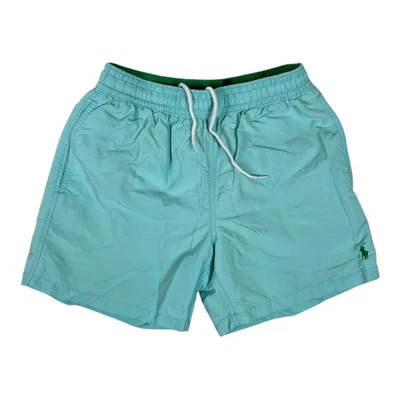 Bañador corto Polo Ralph Lauren para hombre talla pequeña azul claro pony Foto 1 de 4