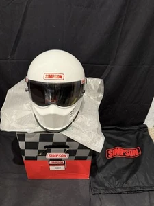Simpson Bandit Helmet Small 172906 White Colour Bandit 2015 White FIA NEW IN BOX - Picture 1 of 11