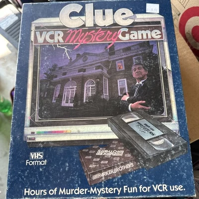 Clue VCR Mystery Game VHS Format Video Casette Cards Detective USED CONDITION - Image 1 of 4