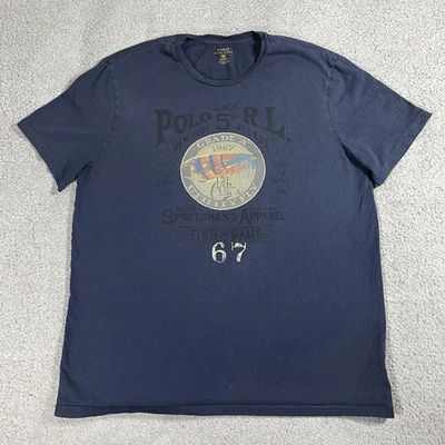Polo Ralph Lauren Shirt Mens XL Sportsman Graphic Fish Outdoors RL 67 Custom Fit - Image 1 of 4