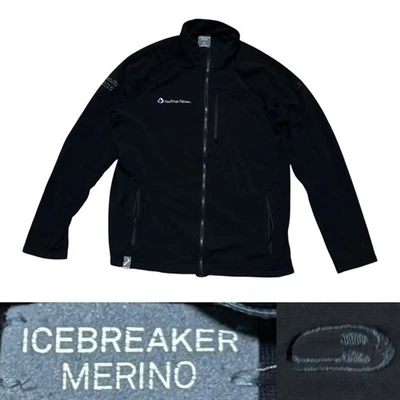Chaqueta Icebreaker Merino Cremallera Completa Hombre Talla Grande en Negro Foto 1 de 4