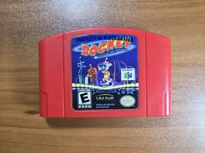 Rocket: Robot on Wheels Cartridge and Manual  (N64, 1999) Authentic Blockbuster - Image 1 of 4