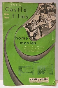 1955-1956 VINTAGE CASTLE FILMS 8mm - 16mm Home Movies Catalog 24 pages - Picture 1 of 10