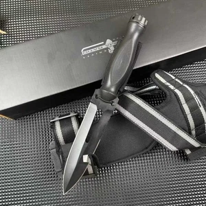 Coltello 12''Nuovo Doppio Bordo N690 Lama Serra Tattica Sopravvivenza Caccia Subacqueo VTH64 - Foto 1 di 9