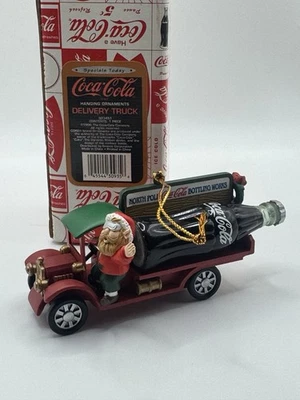 Coca-Cola Delivery Truck Ornament Enesco NIB Santa North Pole 1996 - Image 1 of 3
