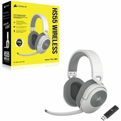 Corsair HS55 WIRELESS Gaming Headset - White - Image 1 of 4