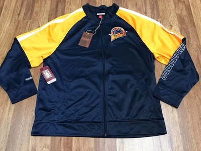 PARA HOMBRES XL - NUEVO Chaqueta Mitchell & Ness NBA Golden State Warriors Cremallera Foto 1 de 4