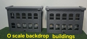 O - S Scale Gauge Building City BUILDING Deep Backdrop Free Shipping Made in USA - Picture 1 of 6