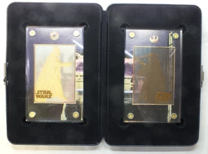 Star Wars Trilogy 24k Gold Collectibles Cards Darth Vader Obi Wan Set - P212 - Picture 1 of 6