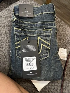 True Religion Girls Blue Halle Mid Rise Super Skinny Jeans Size 7 - Picture 1 of 4
