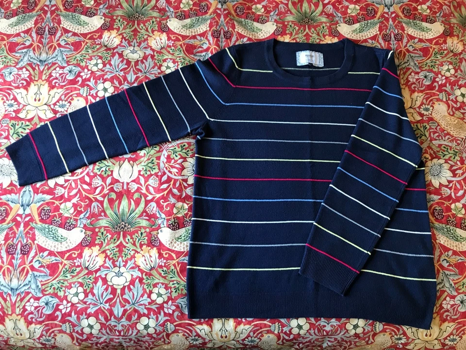 Maine New England Ultrasoft Knitwear Womens Size 16 Striped Jumper - Image 1 of 4