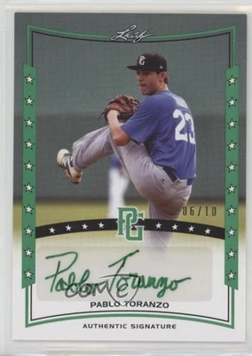2014 Leaf Perfect Game Showcase Auto Green /10 Pablo Toranzo #A-PT1 Auto - Image 1 of 2