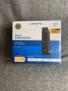 LINKSYS CM3024 High Speed DOCSIS 3.0 24x8 Kabelmodem mit Stromkabel - Bild 1 von 6
