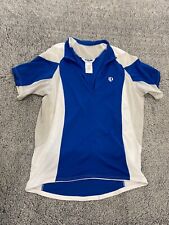 Pearl Izumi Cycling Jersey Mens Large Blue White Short Sleeve Logo