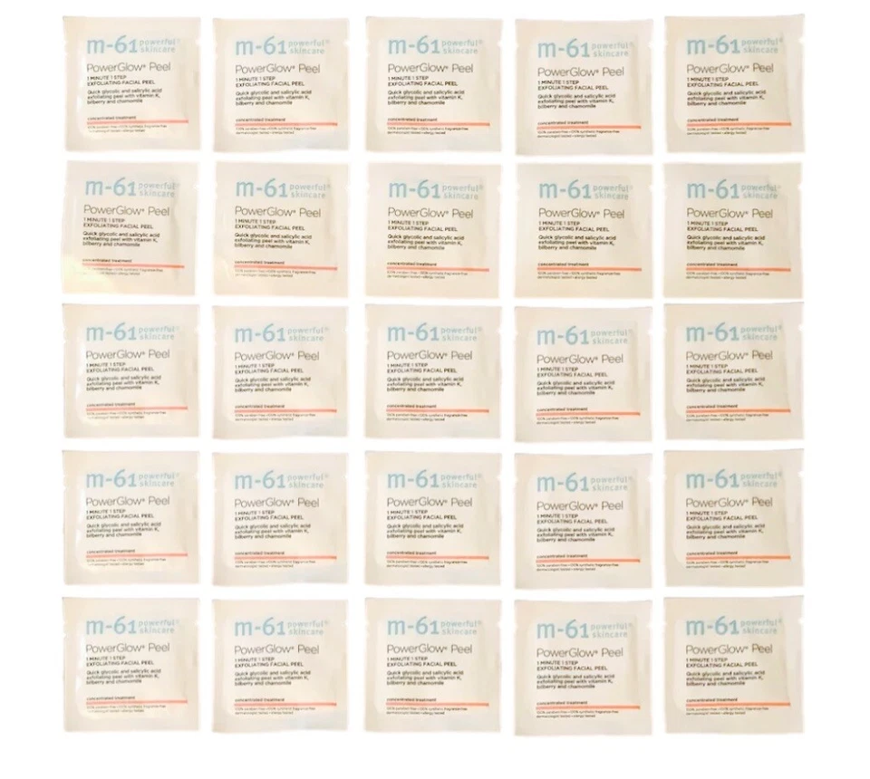 M-61 PowerGlow 25 Tratamientos Exfoliantes Sin Fragancia, Nuevo, Sin Caja - Image 1 of 1