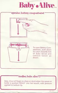 Vintage Baby Alive Paper Work Instruction Sheet Kenner 1971 - Picture 1 of 1