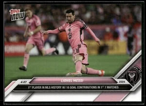 2024 MLS Topps Now Lionel Messi 1ST IN MLS HISTORY Inter Miami CF #43 SP - Picture 1 of 2