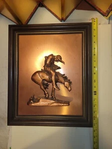 End Of The Trail Copper 3D Copper Wall Art 12X16" - Picture 1 of 7
