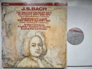 JS BACH VIOLIN BRANDENBURG CONCERTO ECO LEPPARD GRUMIAUX PHILIPS 420 022 - Picture 1 of 10