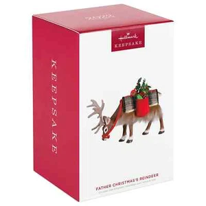 2022 Father Christmas’s Reindeer Limited Edition Hallmark Ornament - Picture 1 of 2