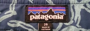 Patagonia Shorts Herren 29 Boardshorts grün und blau geometrisch - Bild 1 von 2