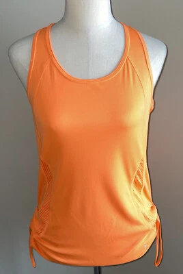 DANSKIN Now Womens Activewear Tank Top Sz S Racerback Ruched Sides Dri More - Image 1 of 4