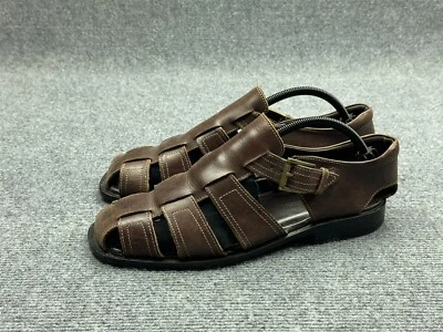 Sandalias Johston And Murphy Para Hombre Talla 10 Cuero Marrón Informales Cómodas Sin Cordones Foto 1 de 4