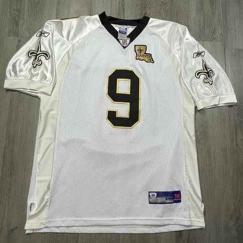 Reebok Authentic Drew Brees New Orleans Saints 40th Anniversary Jersey Size 54 Cover