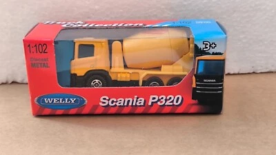 Welly NEX 1/102 1:102 SCANIA P320 CONCRETE MIXER YELLOW TRUCK COLLECTION - Image 1 of 2