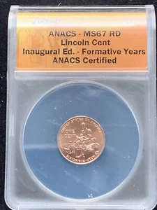 2009 D Lincoln Cent Bicentennial Formative Years MS67RD ANACS Inaugural Ed. - Picture 1 of 3