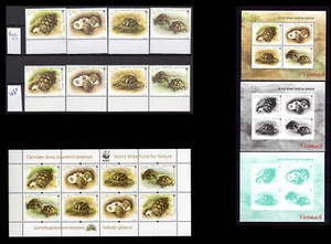BULGARIA 2016 FAUNA WWF TURTLES SET REGULAR + UV + 3 S/S + M/S MNH - Picture 1 of 4